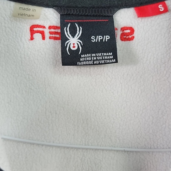 SPYDER MENS PULLOVER JACKET SIZE S WHITE, BLACK, AND RED RN 130323 - Picture 3 of 11